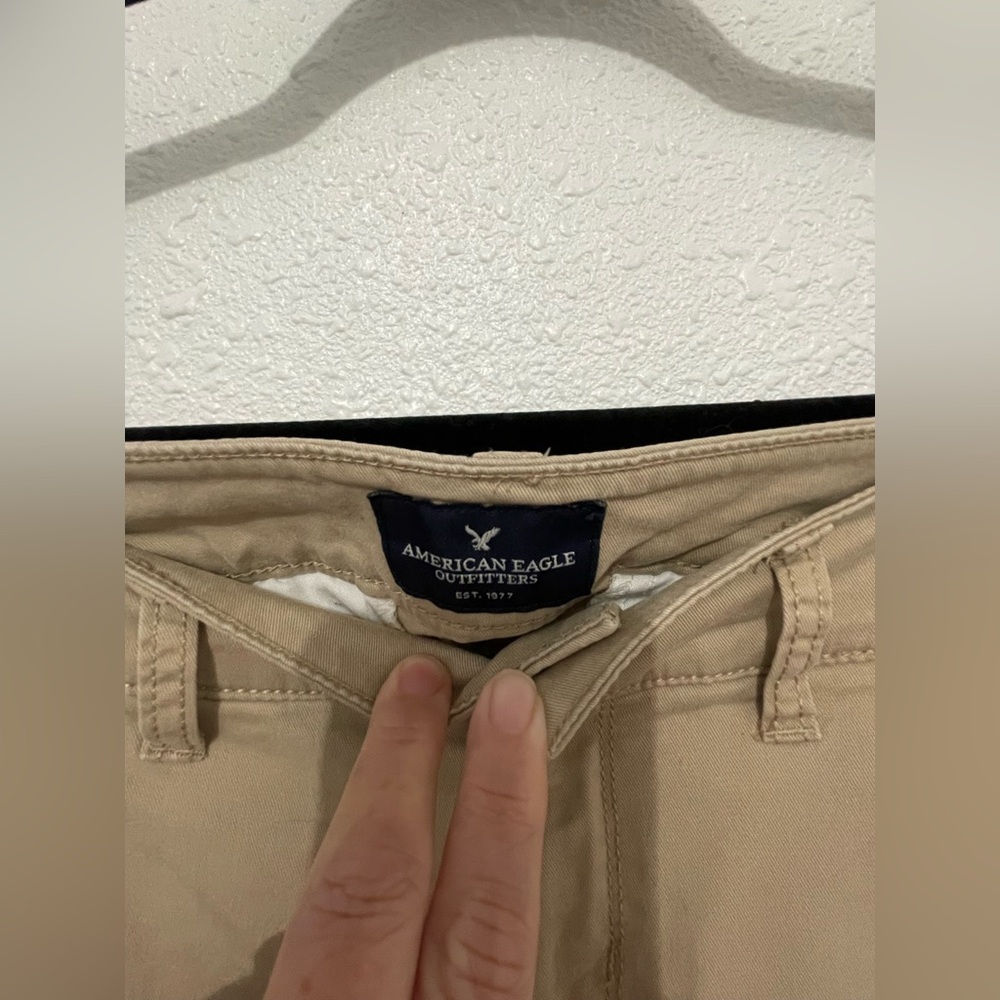 American Eagle AE Khaki Desert Sand Stretch Kick Boot Stretch Pant Size 00 - Picture 4 of 8